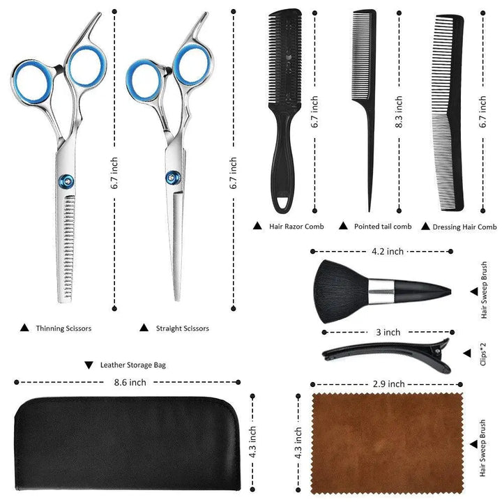 Well DudesHairdressing Scissors Kit🔎Features
Introducing our Hairdressing Scissors Kit - the perfect solution for men who want to achieve professional-level haircuts from the comfort of their own homWell DudesHairdressing Scissors Kit