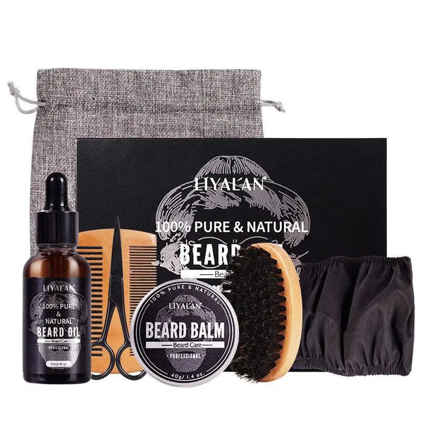 Well Dudes7pcs/sets Beard Growth KitThe 7pcs/sets Beard Growth Kit is the ultimate grooming and care solution for men who want to enhance their beard growth and achieve a thicker, fuller mustache.This Well Dudes7pcs/sets Beard Growth Kit