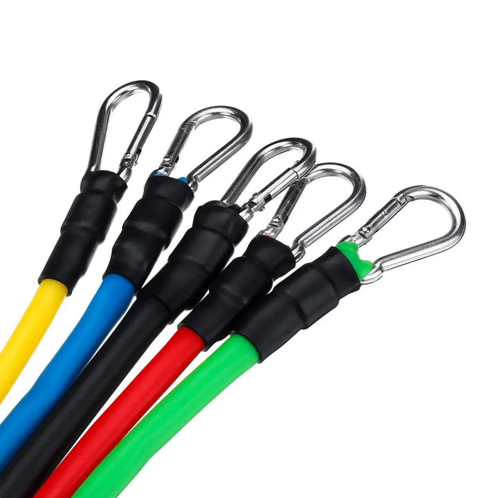 Well Dudes11PCS Resistance Bands SetThe 11PCS Resistance Bands Set is the perfect fitness accessory for anyone looking to build muscle and strength, and tone their body.This set includes five color-codWell Dudes11PCS Resistance Bands Set